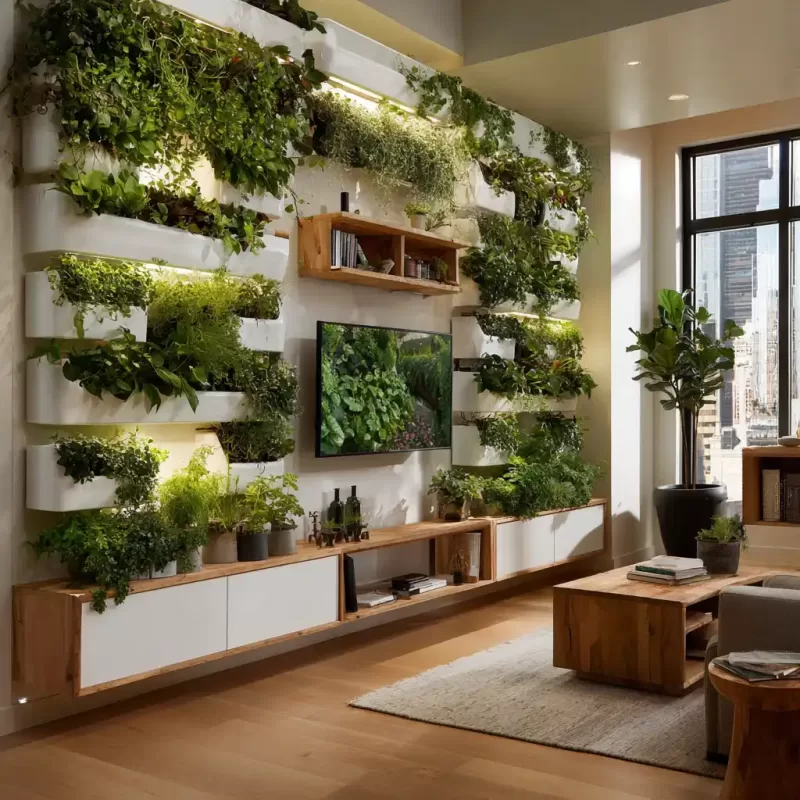 Hanging Garden Media Wall by Dean Watson