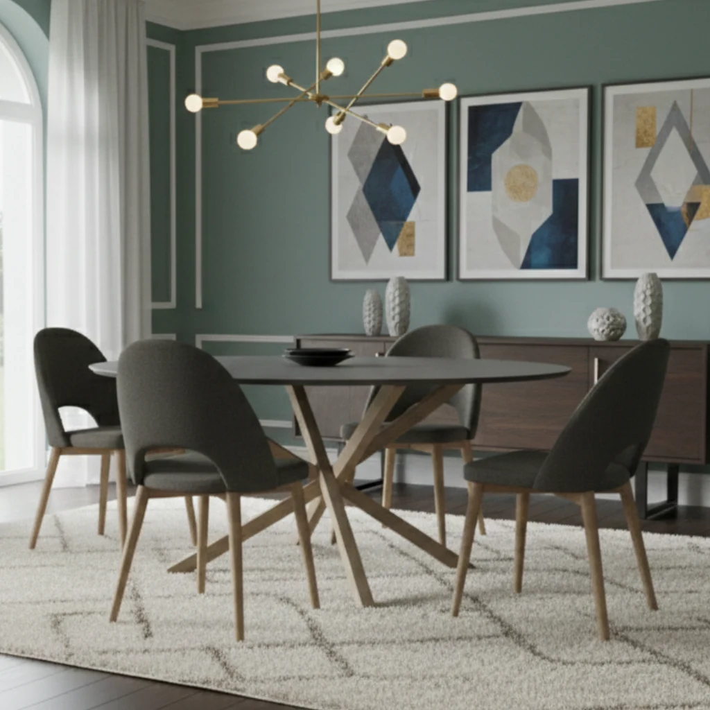 round-table-dean-waton Round grey table by dean watson